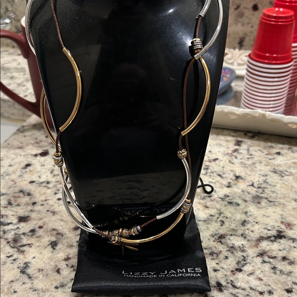 Lizzy James Two-Tone Necklace With Gold And Silver Accents 45$